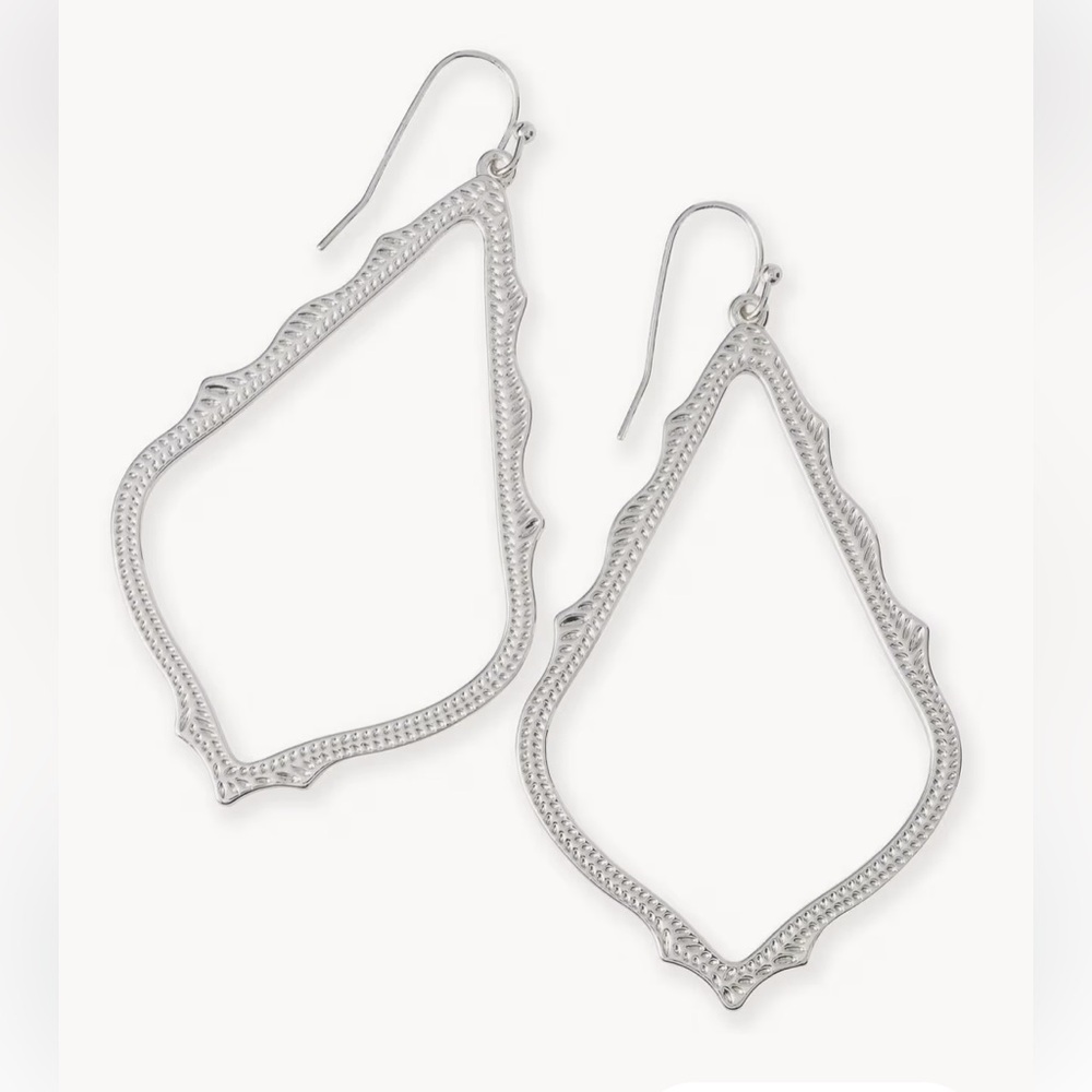 Large Kendra Scott Sophee Drop Earrings in Silver
